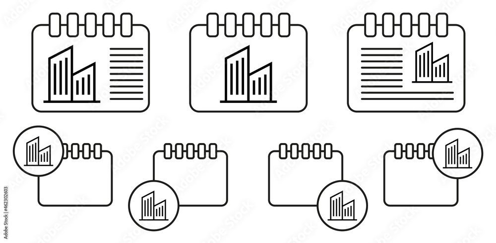 Aufkleber skyscraper, building vector icon in calender set illustration for ui and ux, website or mobile appli