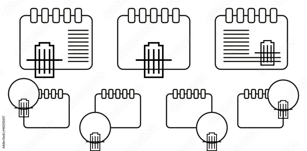 Aufkleber skyscraper, building vector icon in calender set illustration for ui and ux, website or mobile appli