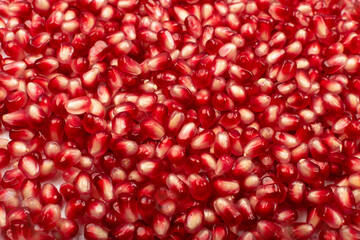 Pomegranate Seeds Isolated on White Background