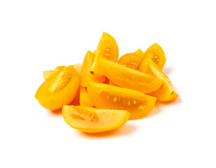 Plum Tomato Group Isolated, Fresh Small Cherry Tomatoes