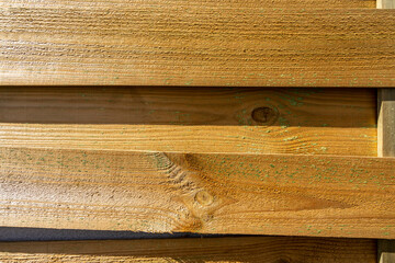 Raw wood planks with paint residues. Vector wood texture background
