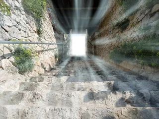 Foto auf Leinwand Gates of heaven from which light and hope come, there is hope for all people who believe in god © Petar