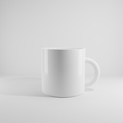 white cup isolated on white background