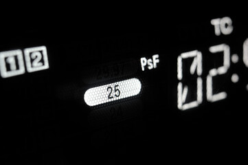 Macro shot-display of the broadcast video player.