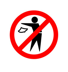 do not litter logo sign