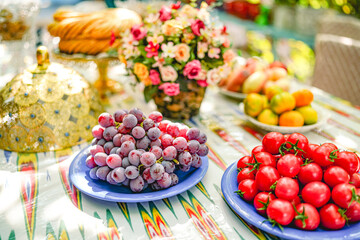 Purple grapes from street vendors