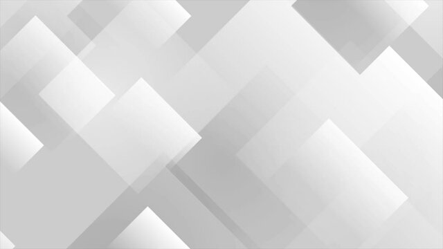Grey abstract technology geometric minimal motion background with squares. Seamless looping. Video animation Ultra HD 4K 3840x2160