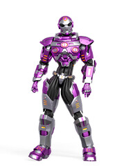 space knight is standing up