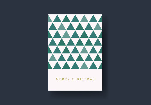 Geometry Pattern Christmas Card Layout
