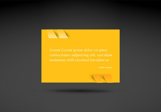 Minimalistic Quote Layout with Quotation Marks