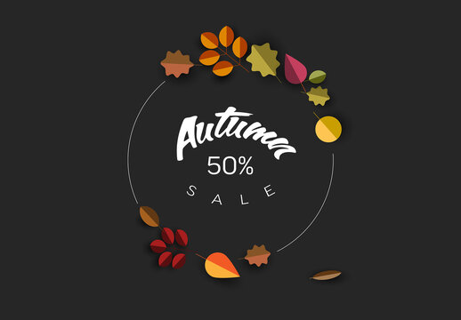 Autumn Leaves Dark Sale Dark Tag Layout