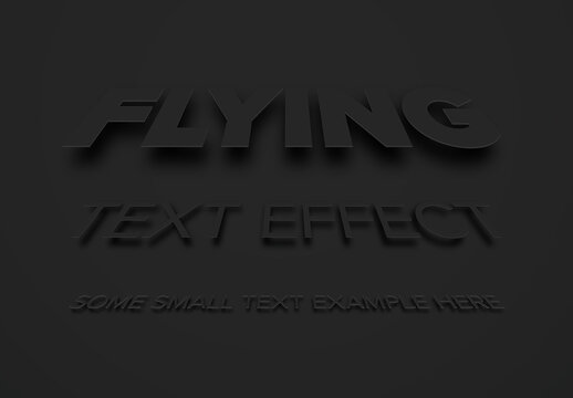 Dark Flying Editable Text Style Effect with Shadow