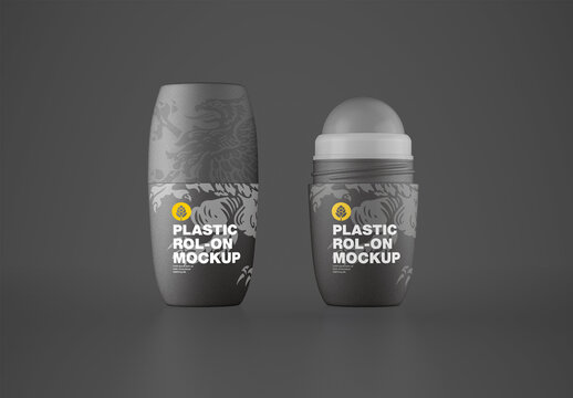 Plastic Roll-On Cosmetic Mockup