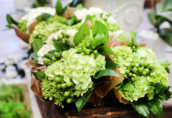green bouquets