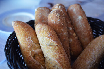 Healthy natural food - Photo of some loaves of bread, closeup - Fresh from the bakery