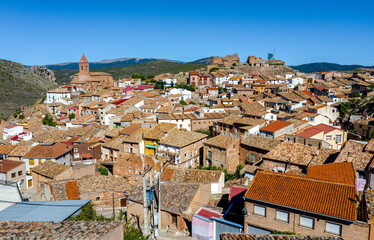Panoramic view ofAranda de Moncayo, Zaragoza Spain