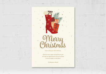 Christmas Stocking Filler Flyer Greetings Card