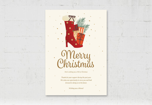 Christmas Stocking Filler Flyer Greetings Card