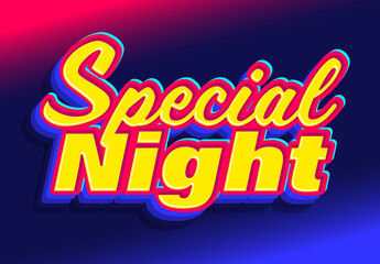 Special Night Yellow Neon Text Effect