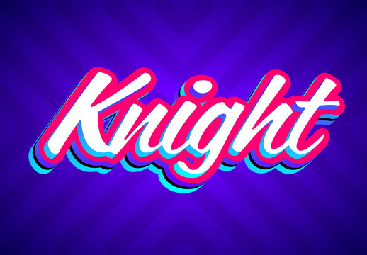 Knight Clean and Shiny Text Effect