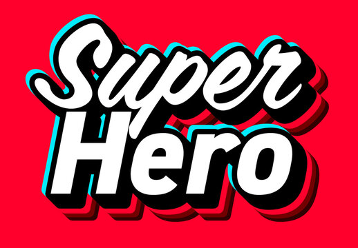 Super Hero Clean and Tough Text Effect
