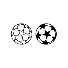Football icon vector with simple and trendy design