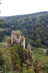 The glove rock formation in Ojcow
