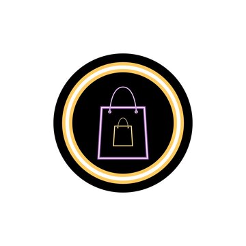 Shopping bag line icon. Linear style sign for mobile concept and web design. Simple vector line icon paper bag. Symbol, logo illustration 