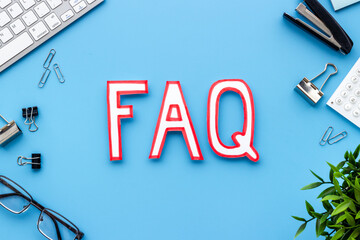 Faq message frequently asked questions. Information helpdesk concept