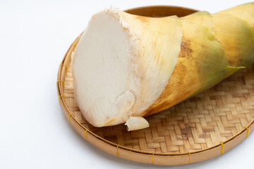 Bamboo shoot in bamboo basket