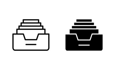Archive folders icon set. Document vector icon. Archive storage icon.