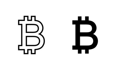 Bitcoin icons set. bitcoin sign and symbol. payment symbol. cryptocurrency logo