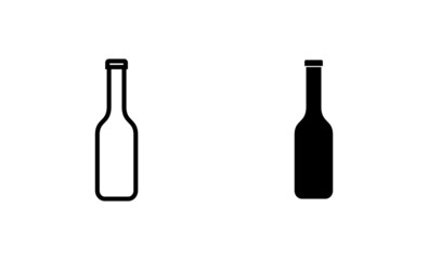 Bottle icons set. bottle sign and symbol