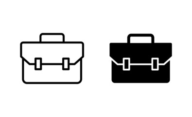 Briefcase icons set. suitcase sign and symbol. luggage symbol.