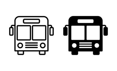 Bus icons set. bus sign and symbol