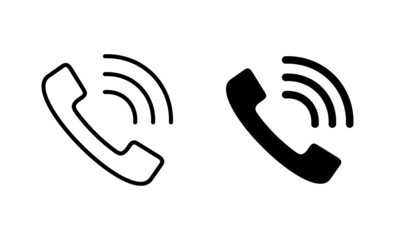 Call icons set. telephone sign and symbol. phone icon. contact us