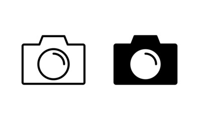 Camera icons set. photo camera sign and symbol. photography icon.
