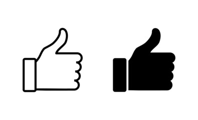 Like icons set. Thumbs up sign and symbol. Hand like