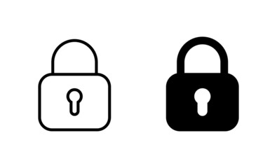 Lock icons set. Padlock sign and symbol. Encryption icon. Security symbol