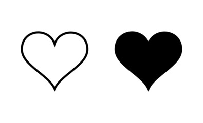 Love icons set. Heart sign and symbol. Like icon vector.