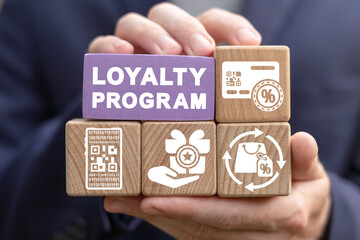 Concept of loyalty customer program. Business Marketing Sales Discount.