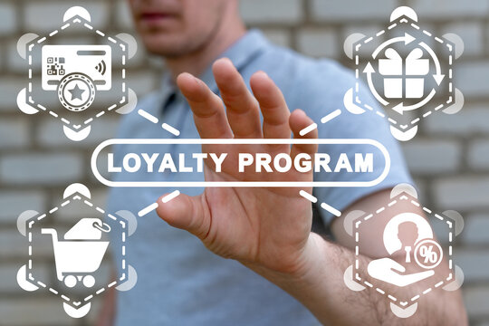 Business concept of loyalty customer program. Sales and discount. Loyalty card.