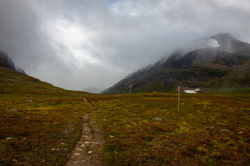 Kungsleden trail between Viterskalet and Syter huts, August 2021, Swedish Lapland