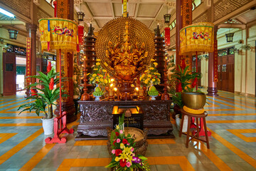 Nha Trang, Vietnam- 07 December 2014: Long Son Pagoda or Chua Long Son is a Buddhist temple in the city of Nha Trang