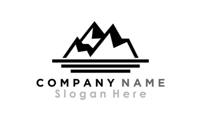 logo landscape mountain vector