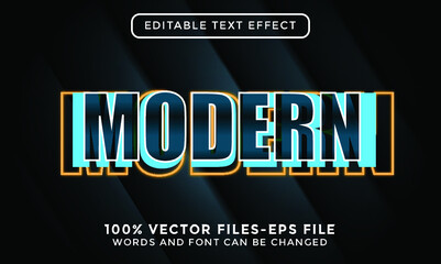 modern. editable text effect premium vectors