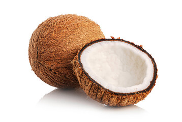 Coconut isolated on white