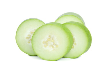 Winter melon isolated on white background.