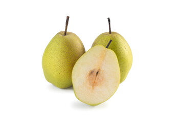 fruit of pear isolated on white background.