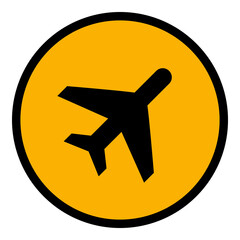 Airplane danger vector illustration. A flat illustration design used for airplane danger icon, on a white background.